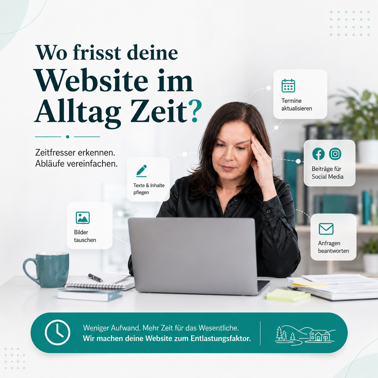Wo frisst deine Website im Alltag Zeit?